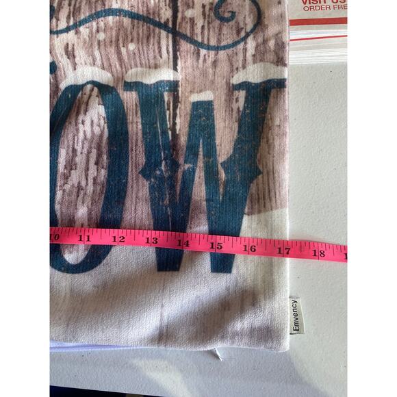 Emvency Pillowcase Throw Pillow Let is Snow Zip Closure Square 18 x 18 - Picture 5 of 6